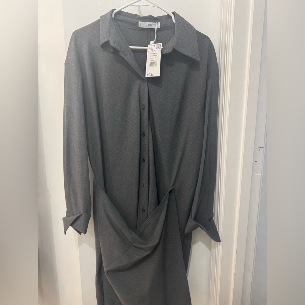 Mango Charcoal Dress Shirt